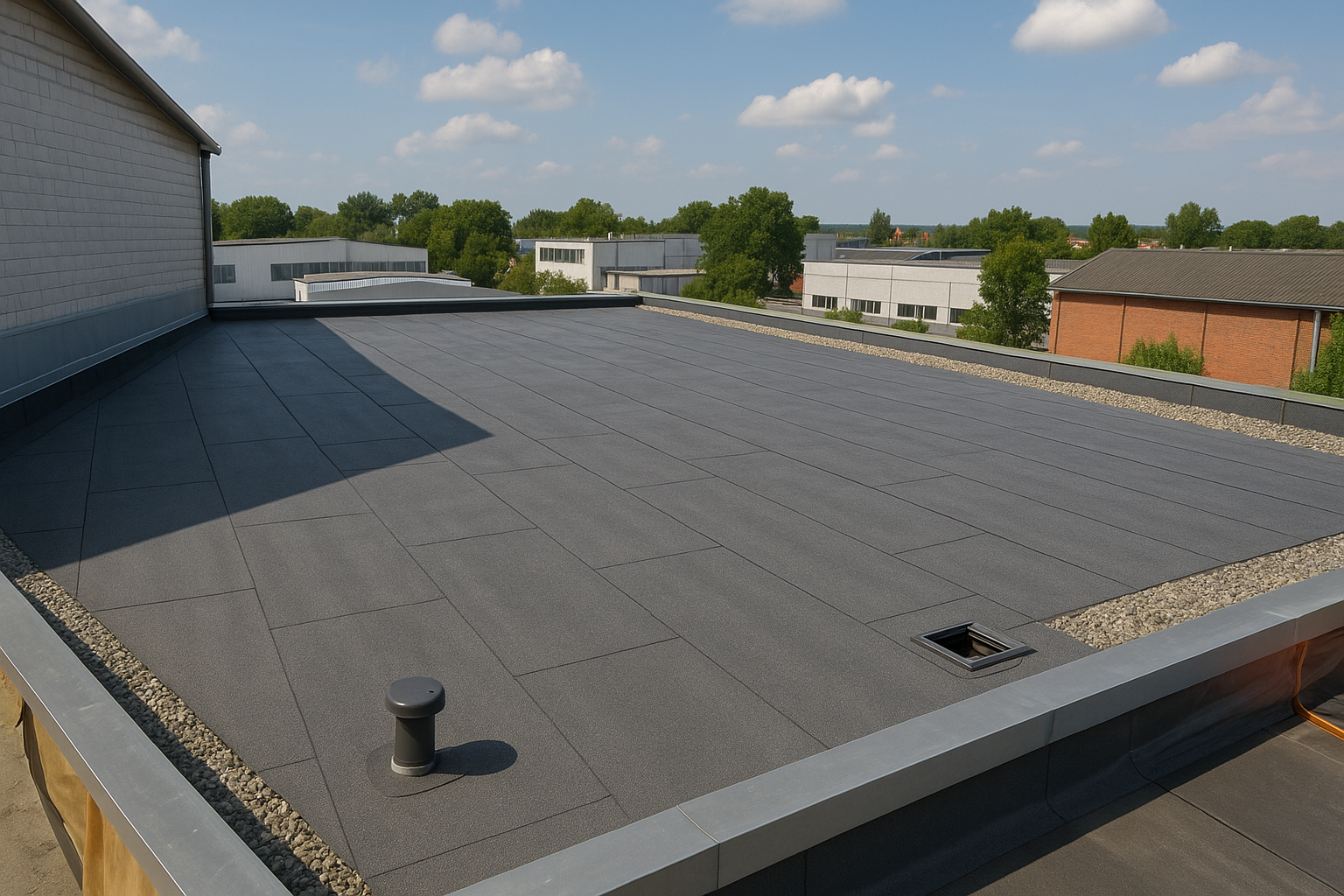 Flachdach-Sanierung Gewerbehalle in Soest